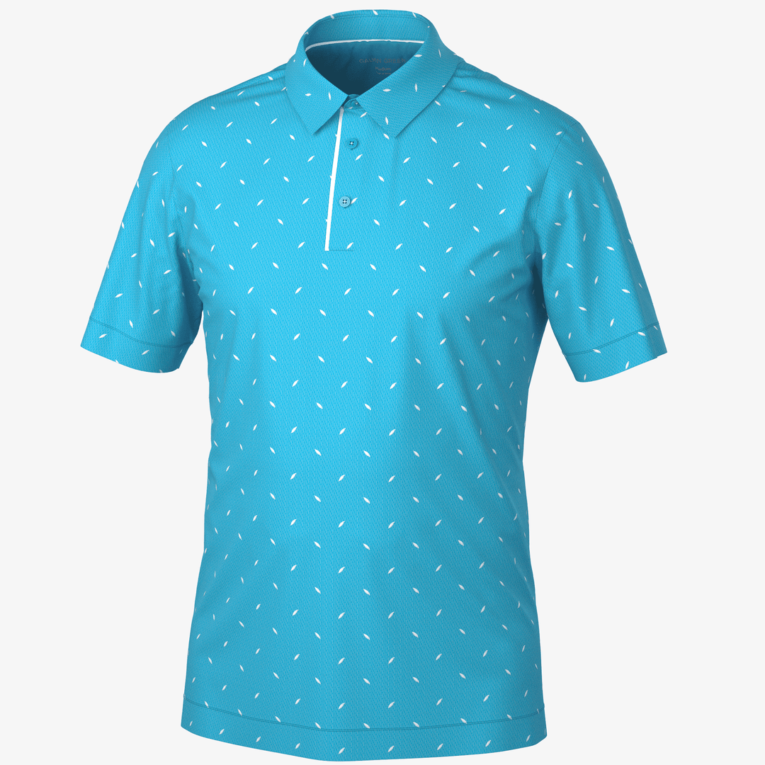 Miklos is a Breathable short sleeve golf shirt for Men in the color Aqua(0)