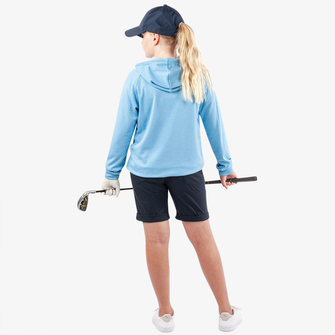 Ryker is a Insulating golf sweatshirt for Juniors in the color Alaskan Blue Melange(9)