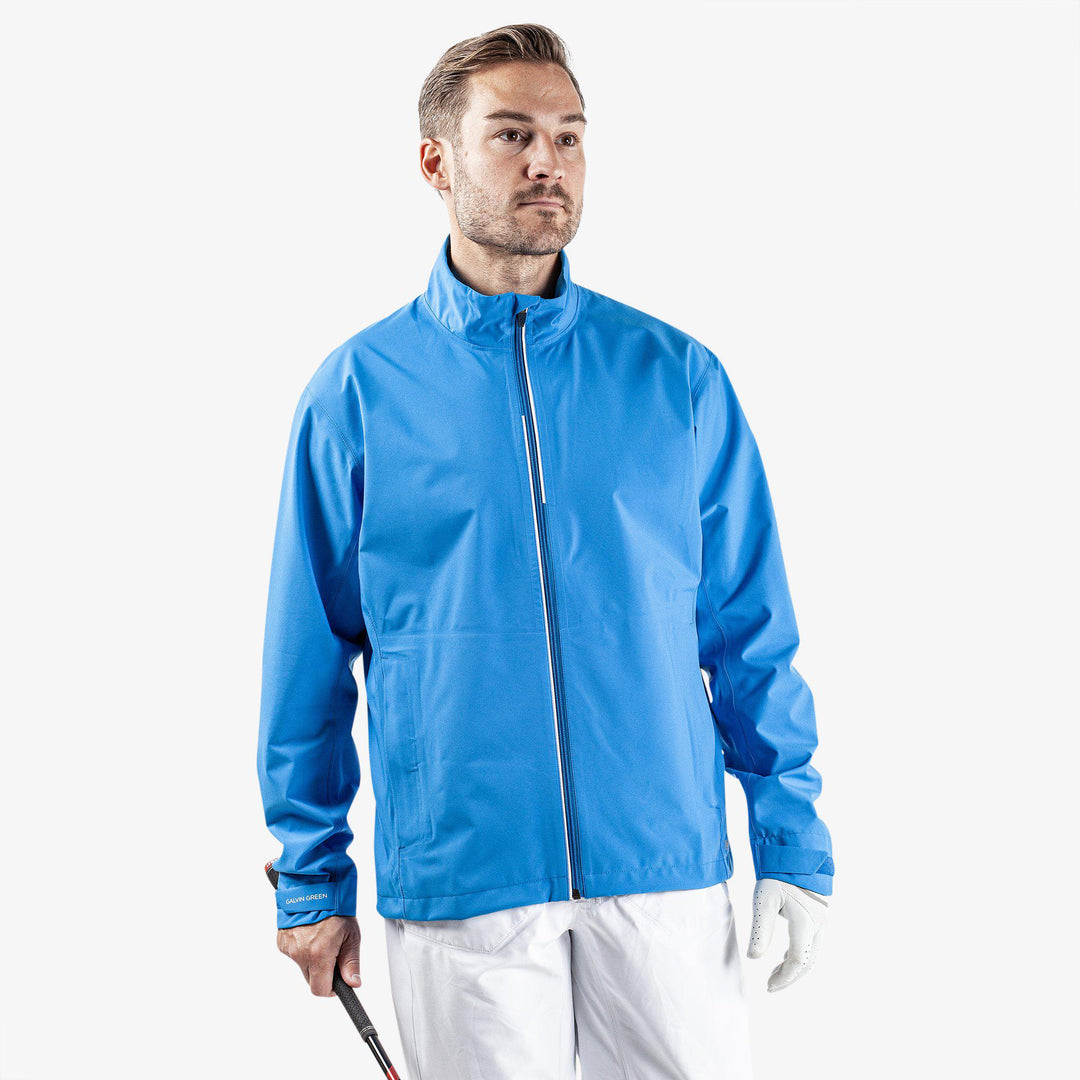 Arvin is a Waterproof jacket for Men in the color Blue/White(1)