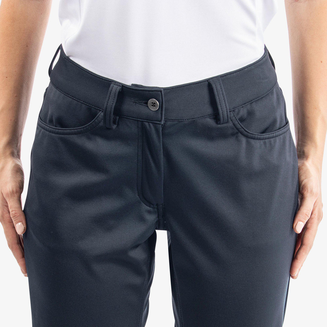 Levana is a Windproof and water repellent golf pants for Women in the color Navy(3)
