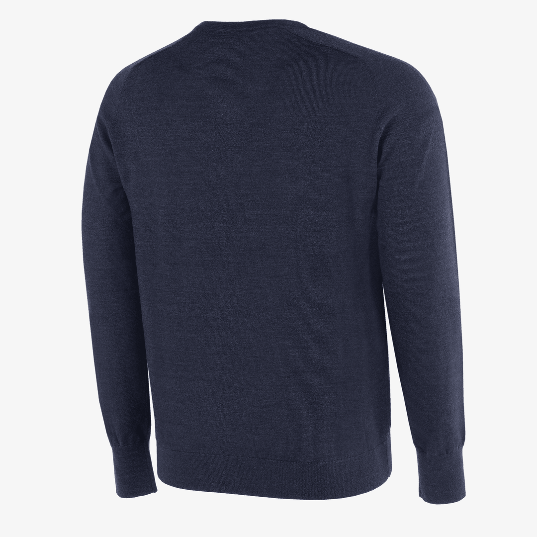 Carl is a Merino golf sweater for Men in the color Navy melange(7)