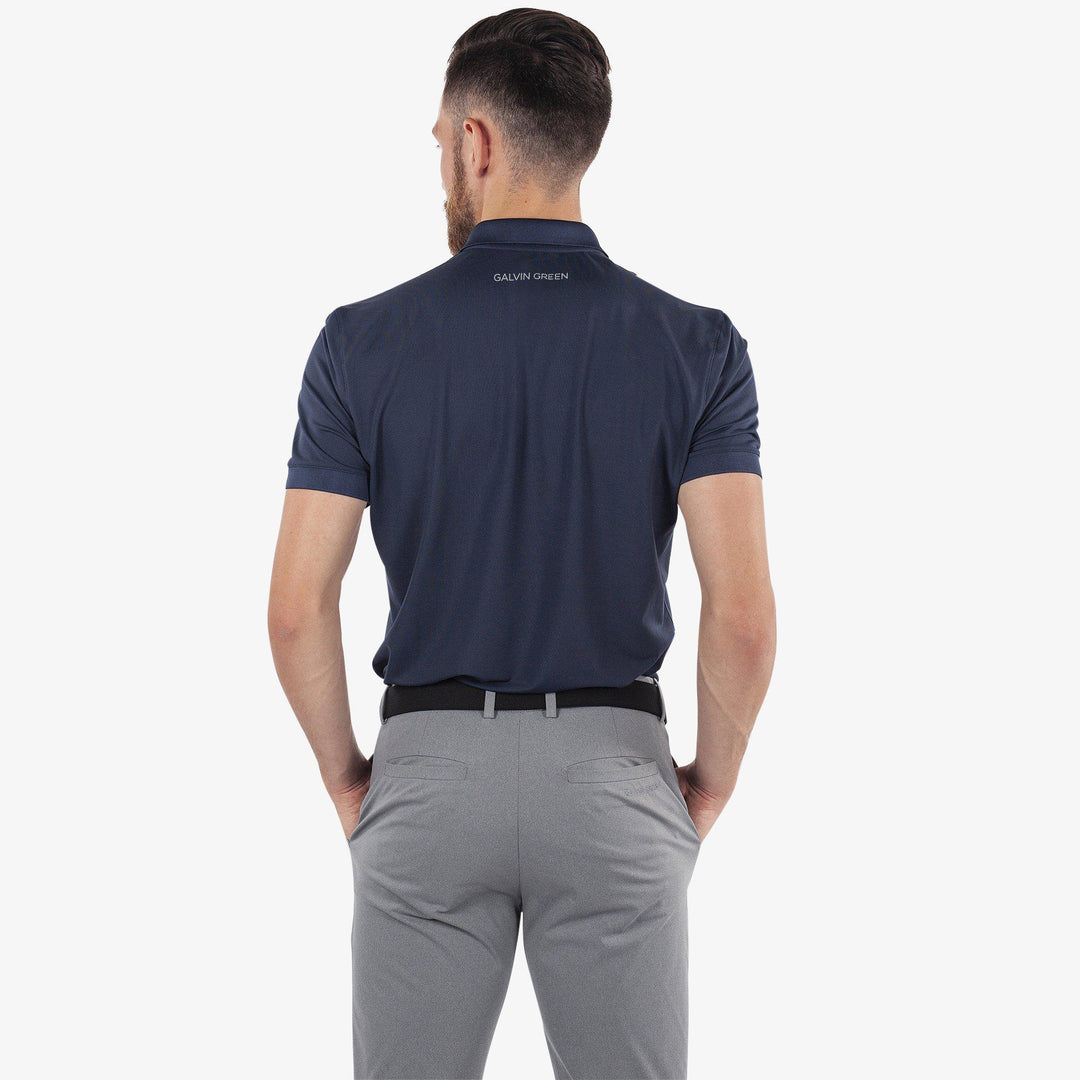 Max Tour is a Breathable short sleeve golf shirt for Men in the color Navy(3)