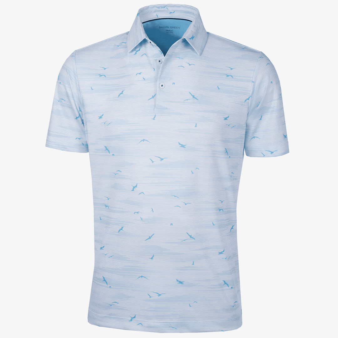 Marin is a Breathable short sleeve golf shirt for Men in the color Light Blue(0)