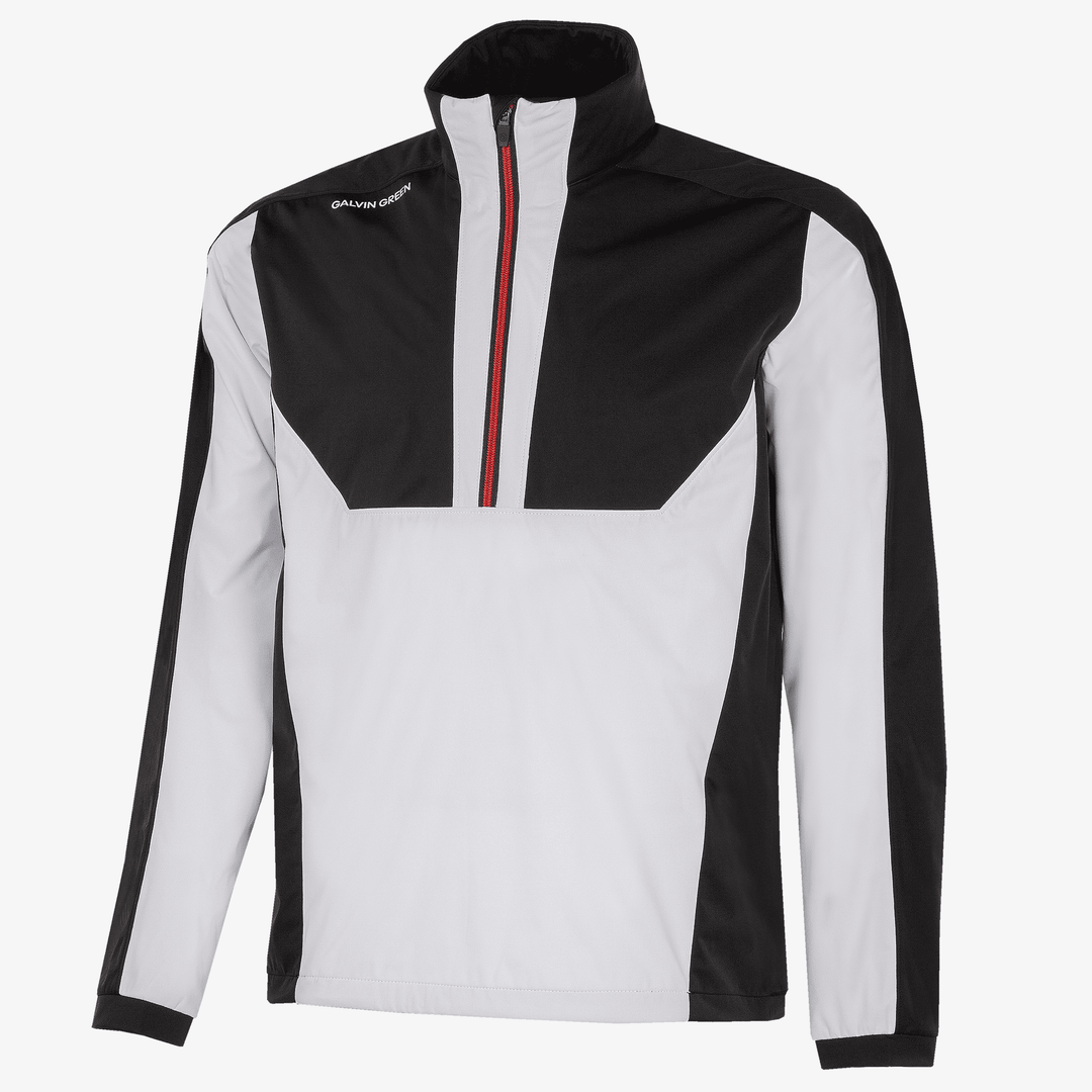 Lawrence is a Windproof and water repellent golf jacket for Men in the color White/Black/Red(0)