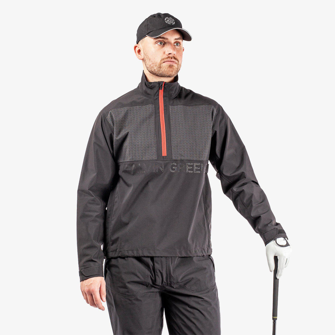 Ashford is a Waterproof jacket for Men in the color Black/Red(1)