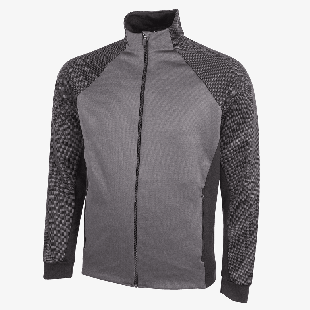Donald is a Insulating golf mid layer for Men in the color Forged Iron/Black (0)