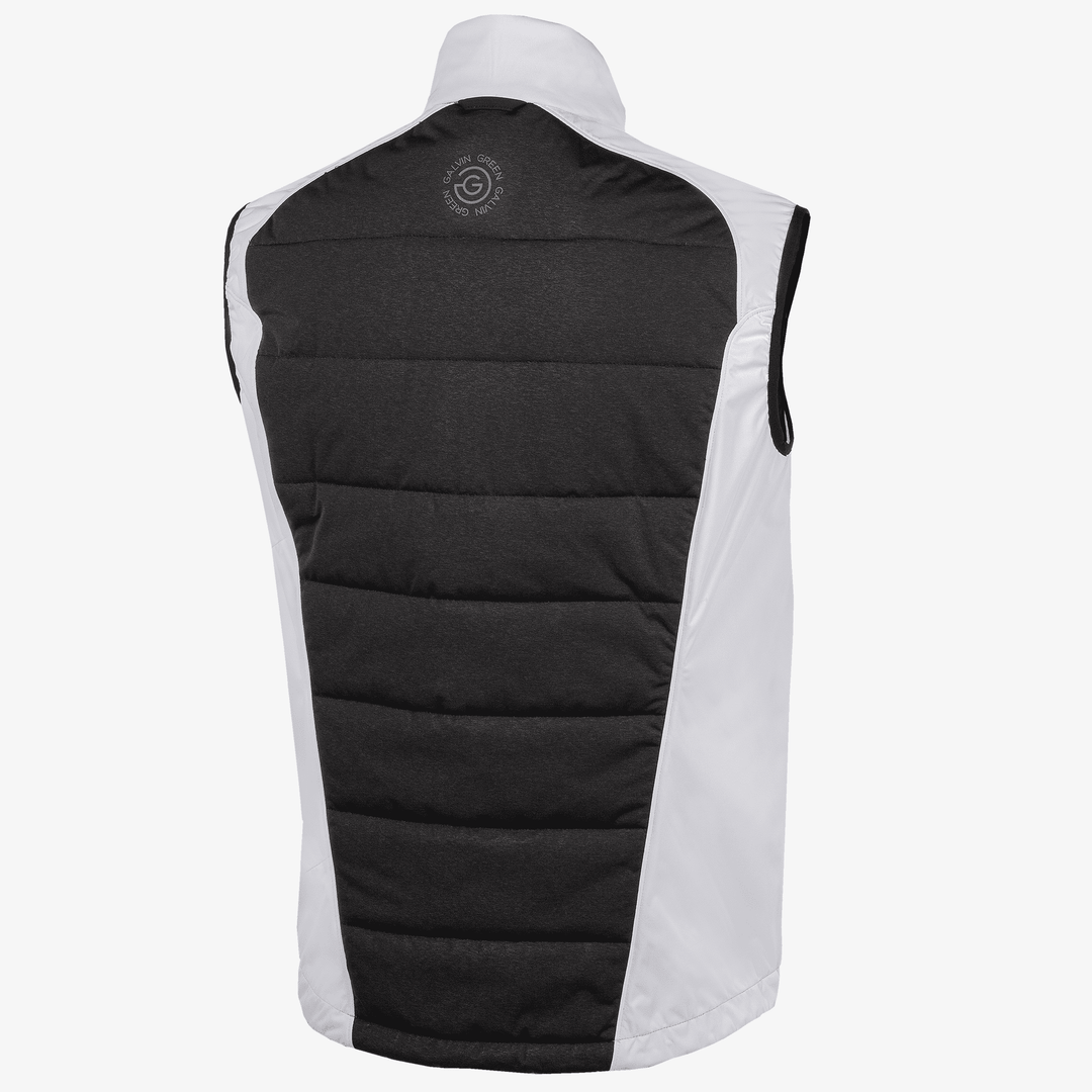 Lauro is a Windproof and water repellent golf vest for Men in the color White/Black(7)
