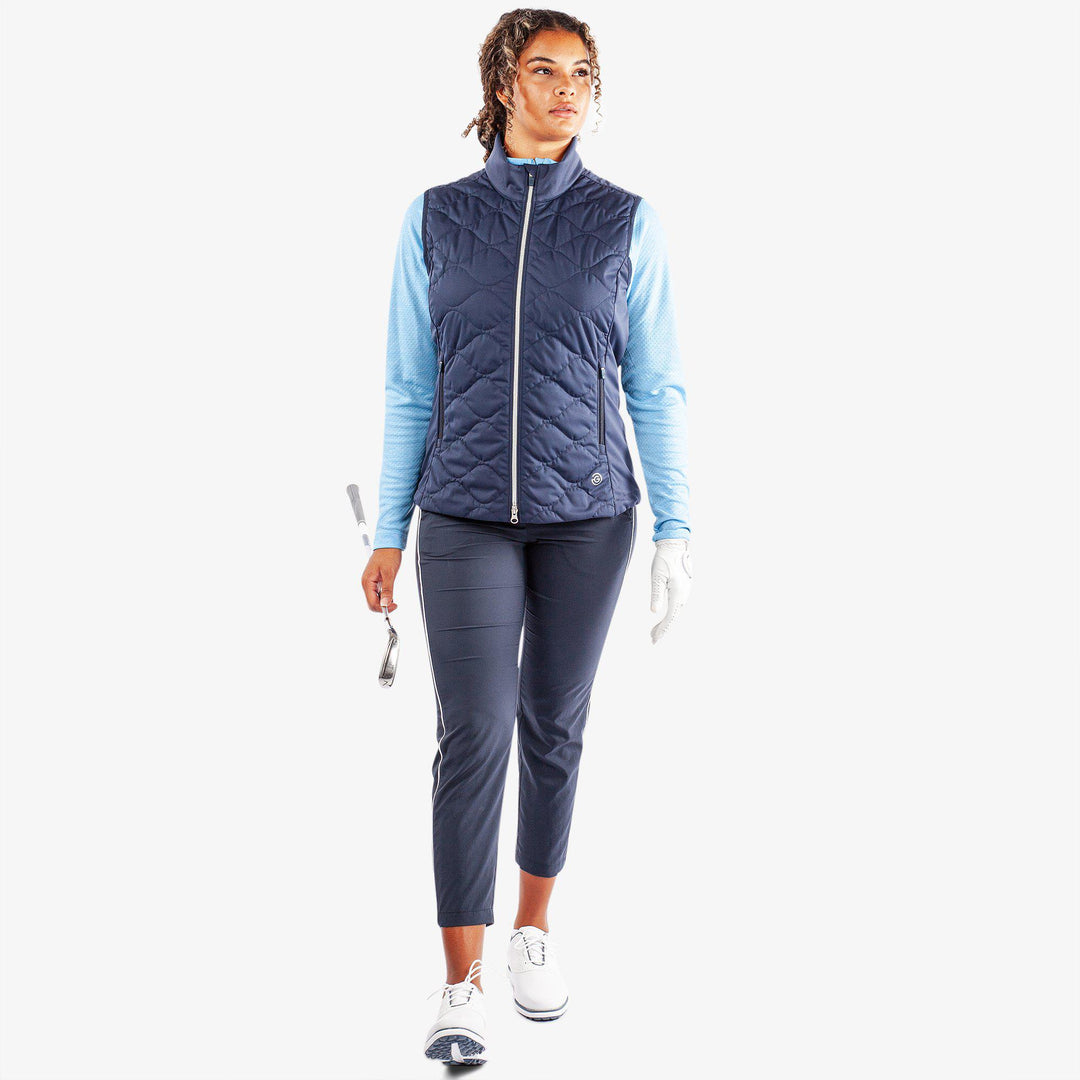 Lucille is a Windproof and water repellent golf vest for Women in the color Navy(2)