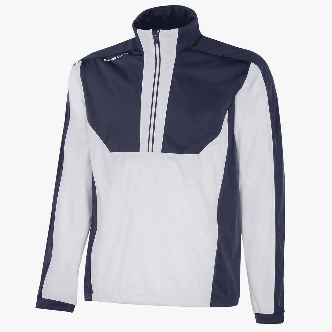 Lawrence is a Windproof and water repellent golf jacket for Men in the color White/Navy(0)