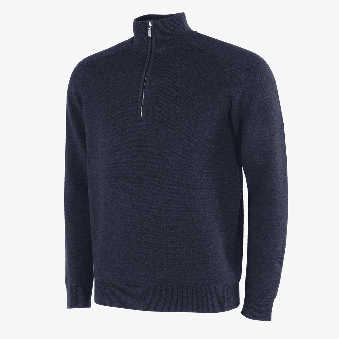 Chester is a Merino golf sweater for Men in the color Navy melange(0)