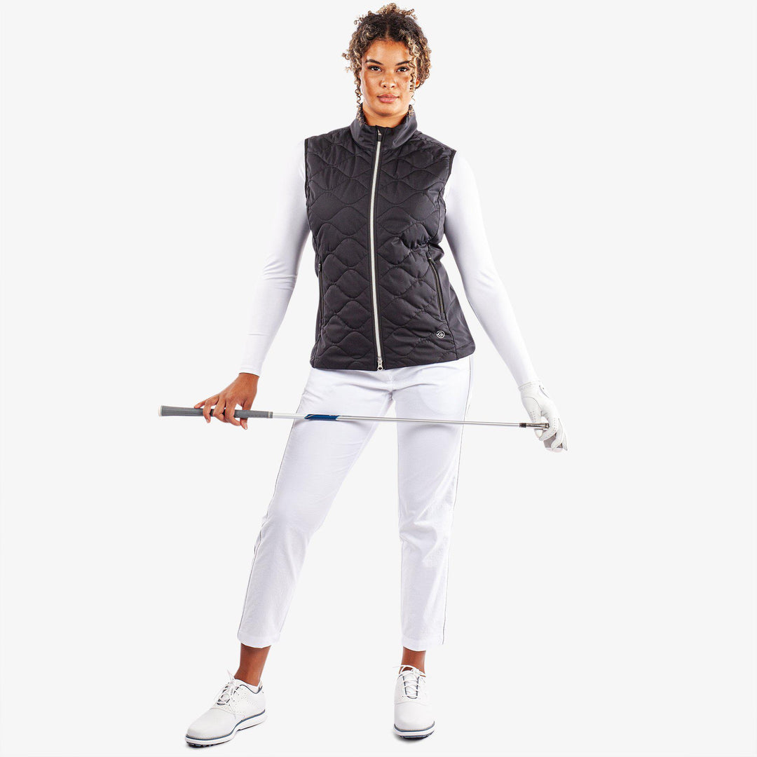 Lucille is a Windproof and water repellent golf vest for Women in the color Black(2)
