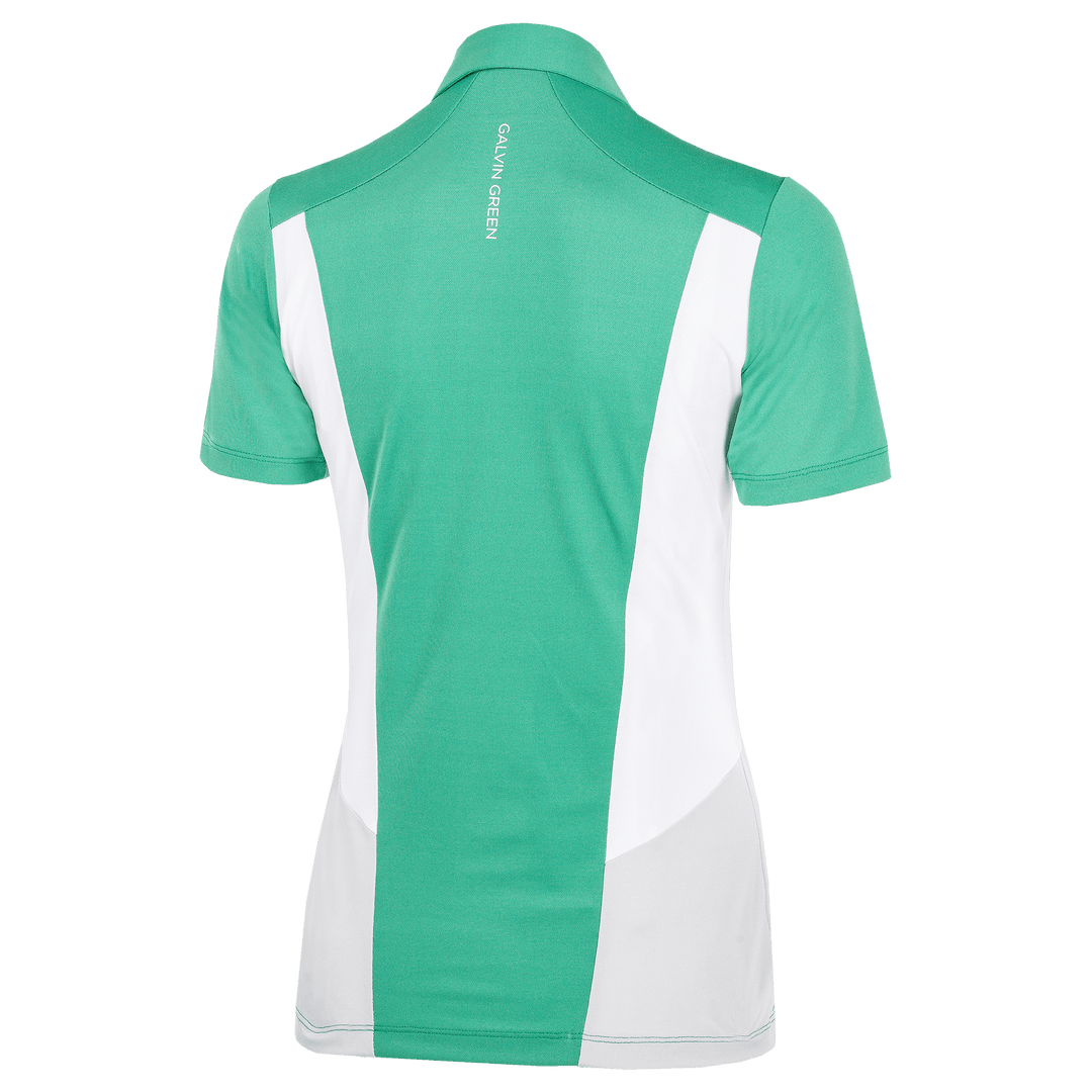 Melanie is a Breathable short sleeve shirt for Women in the color Green base(9)