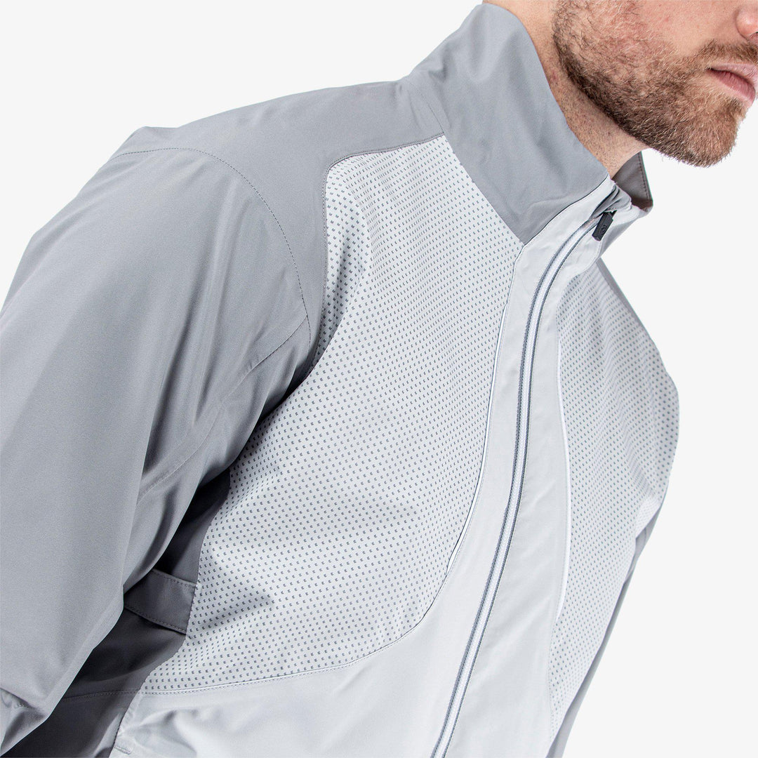 Albert is a Waterproof jacket for Men in the color Sharkskin/Cool Grey/White(3)