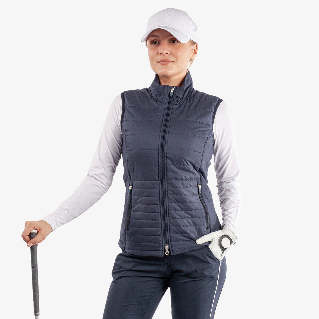 Lene is a Windproof and water repellent golf vest for Women in the color Navy(1)