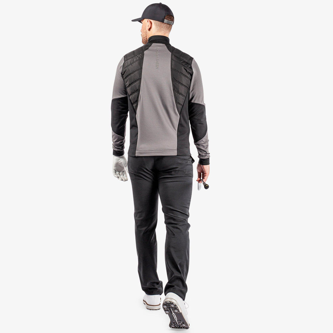 Durante is a Insulating golf mid layer for Men in the color Forged Iron/Black (9)