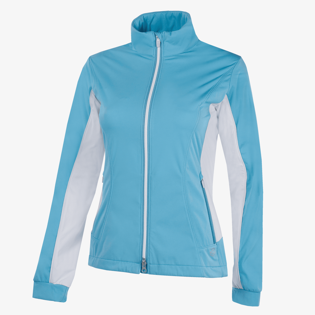 Larissa is a Windproof and water repellent golf jacket for Women in the color Alaskan Blue/White(0)