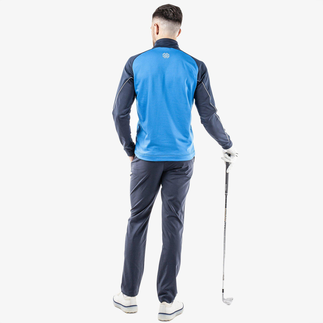 Daxton is a Insulating golf mid layer for Men in the color Blue/Navy/White(6)
