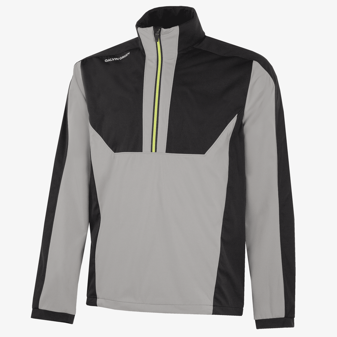 Lawrence is a Windproof and water repellent jacket for  in the color Sharkskin/Black/Sunny Lime(0)