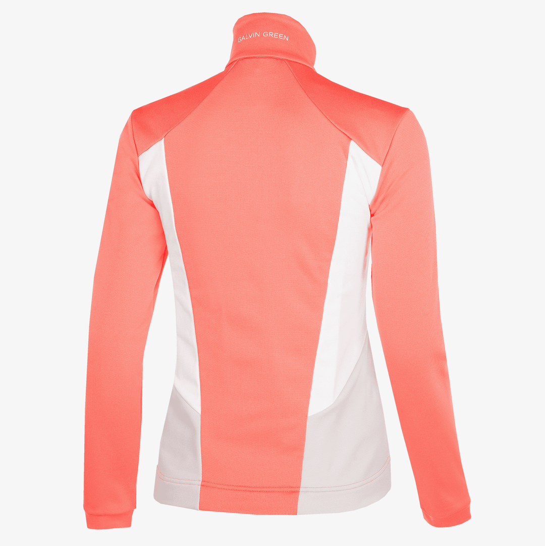 Donella is a Insulating golf mid layer for Women in the color Coral/White/Cool Grey(9)