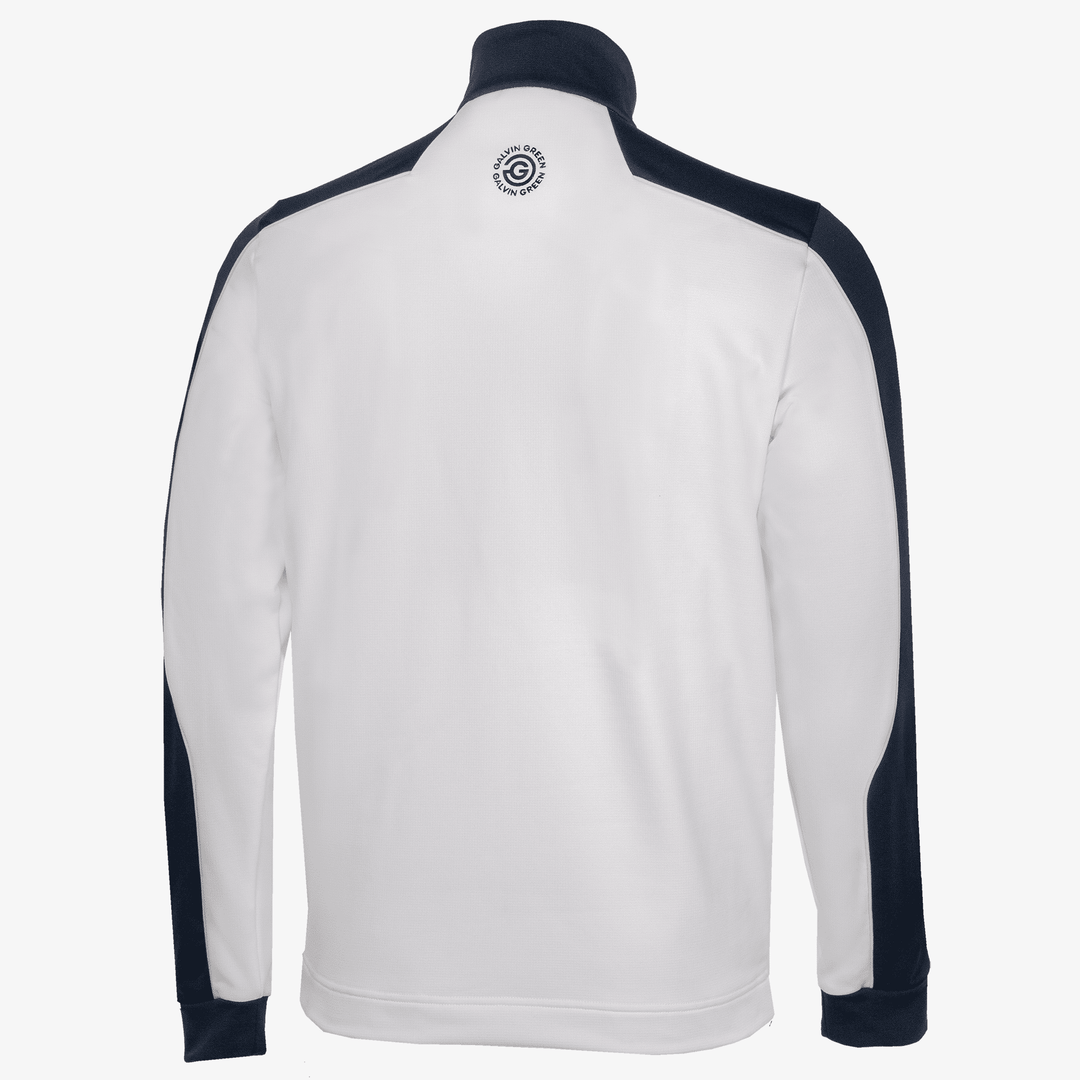 Dave is a Insulating golf mid layer for Men in the color White/Navy(8)