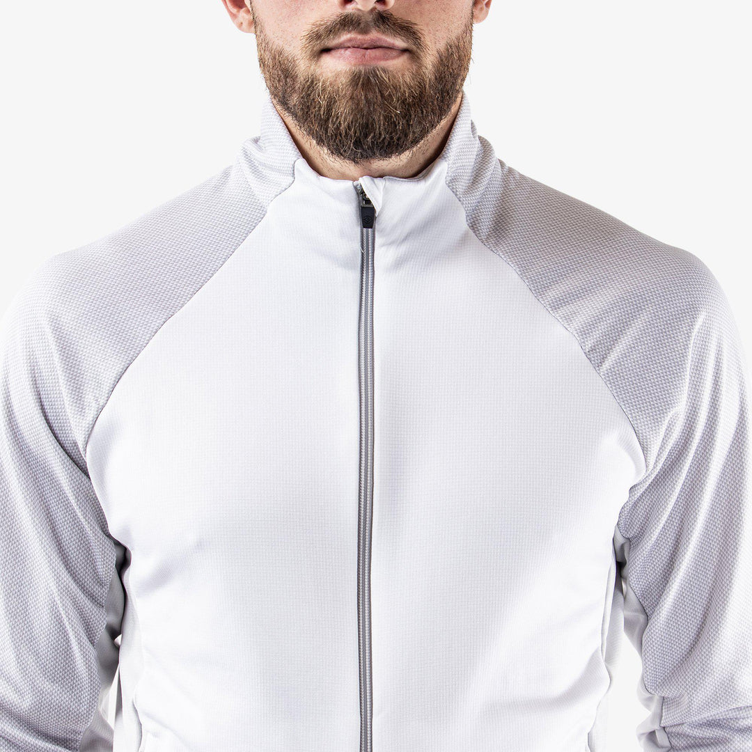 Donald is a Insulating golf mid layer for Men in the color White/Cool Grey(4)