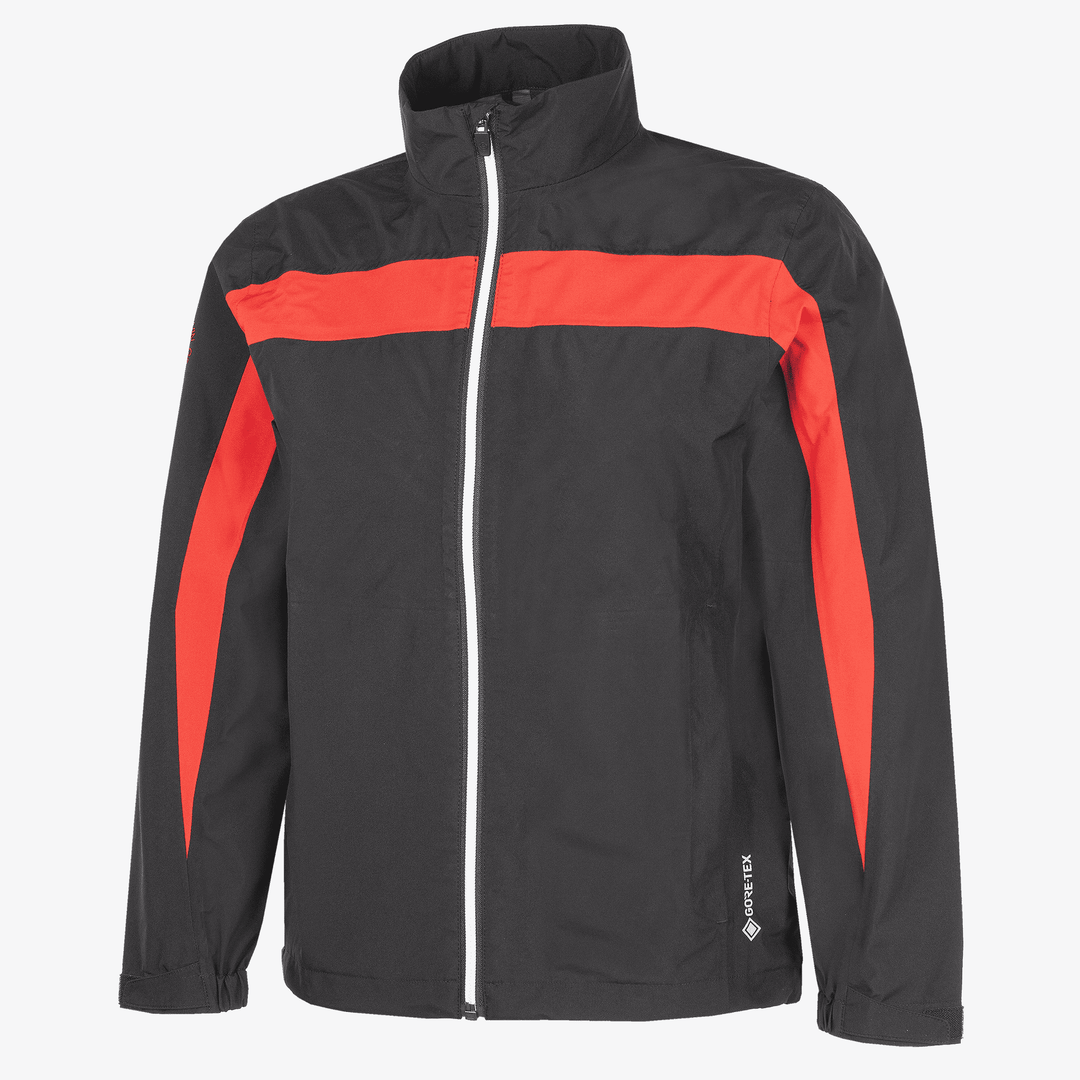 Robert is a Waterproof jacket for Juniors in the color Black/Red(0)