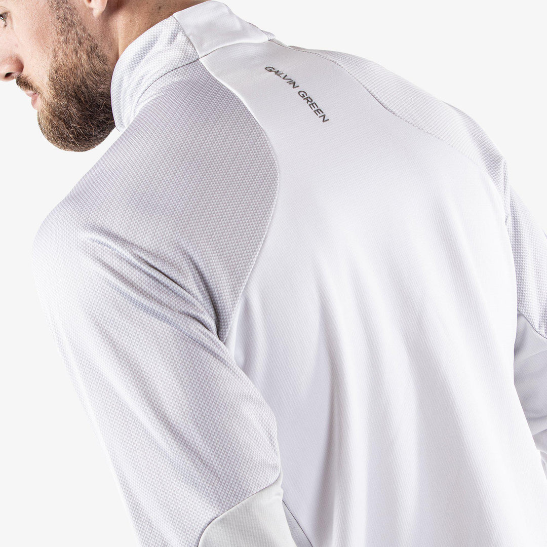 Donald is a Insulating golf mid layer for Men in the color White/Cool Grey(7)