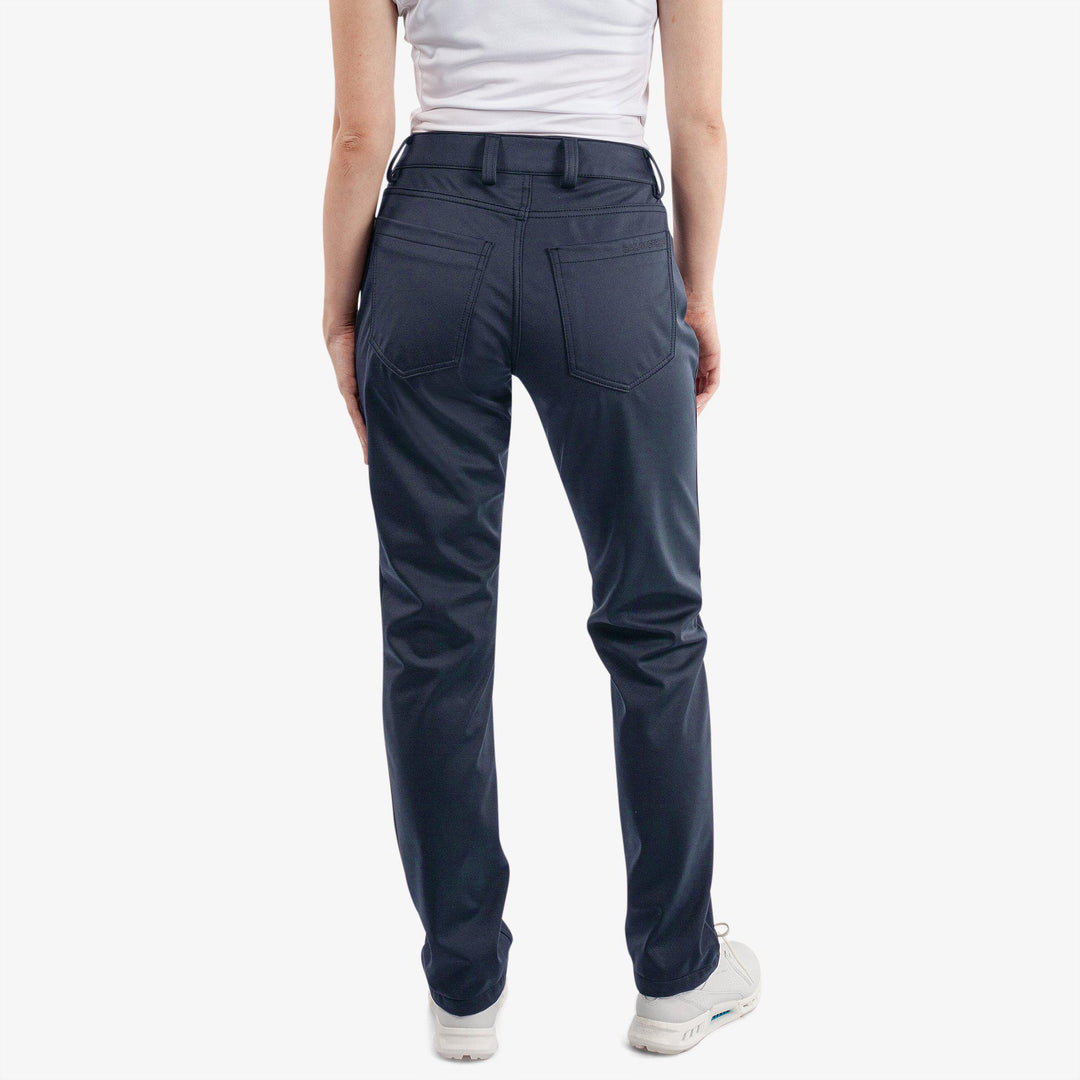 Levana is a Windproof and water repellent golf pants for Women in the color Navy(5)
