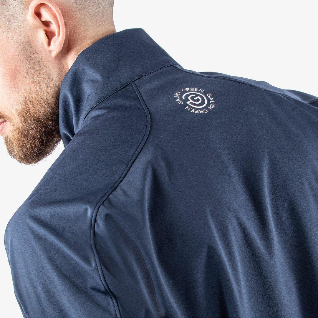 Lawrence is a Windproof and water repellent jacket for  in the color Navy/White(7)