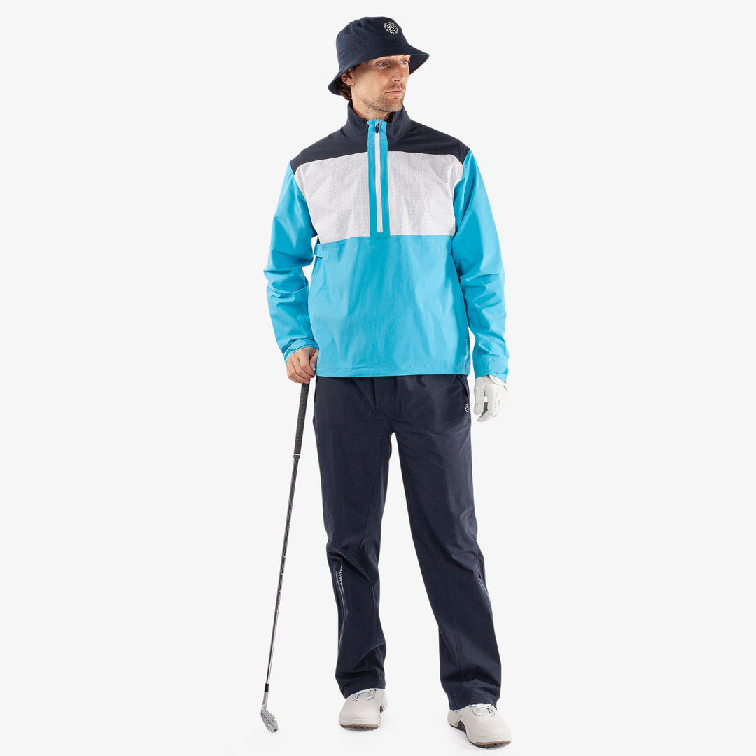 Ashford is a Waterproof jacket for Men in the color Aqua/Navy/White(2)