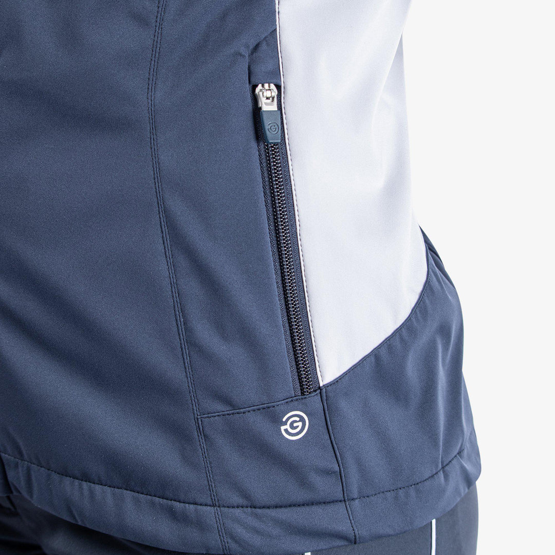 Larissa is a Windproof and water repellent golf jacket for Women in the color Navy/White(5)