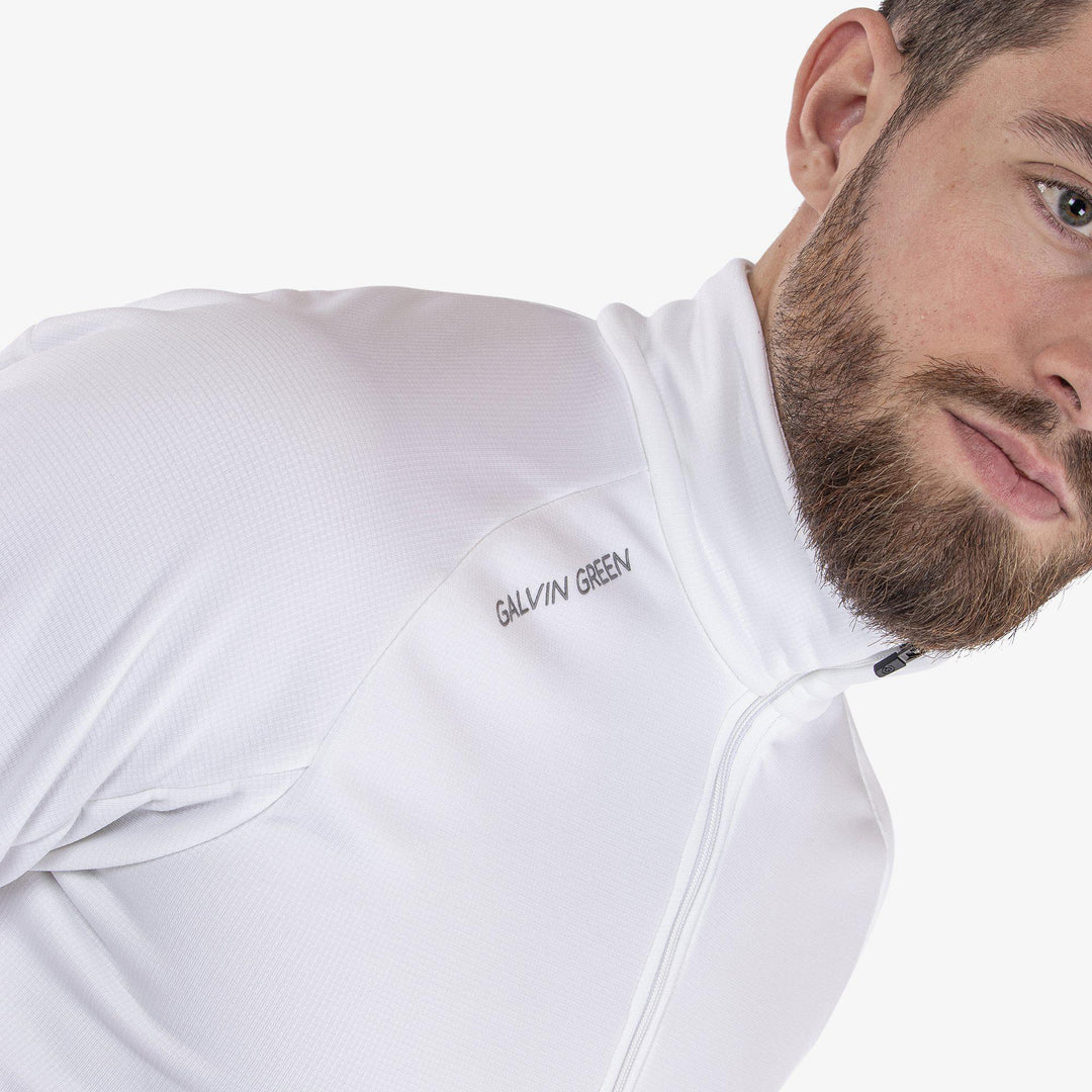 Drake is a Insulating golf mid layer for Men in the color White(3)