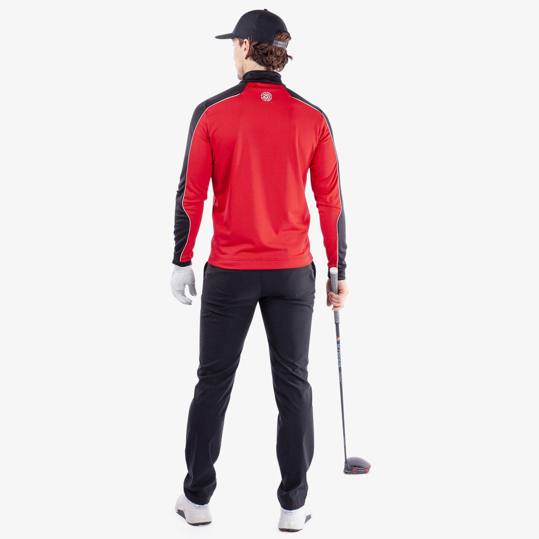 Dave is a Insulating golf mid layer for Men in the color Red/Black(7)