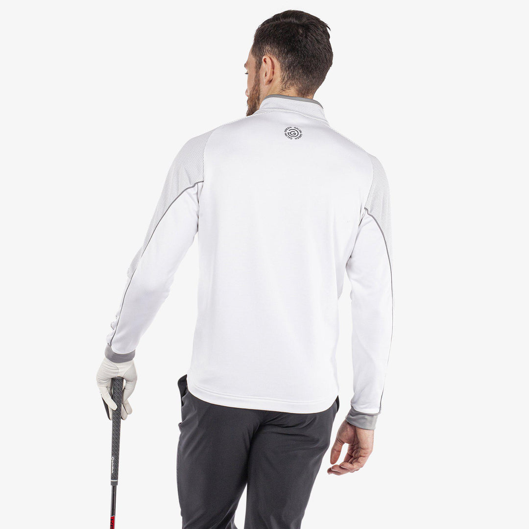 Daxton is a Insulating golf mid layer for Men in the color White/Cool Grey/Sharkskin(6)