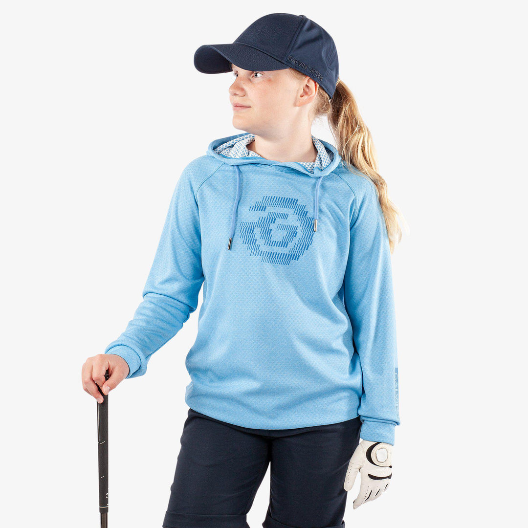 Ryker is a Insulating golf sweatshirt for Juniors in the color Alaskan Blue Melange(1)
