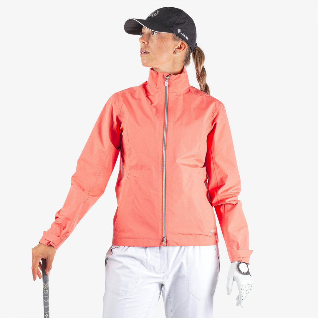 Alice is a Waterproof jacket for Women in the color Sugar Coral(1)