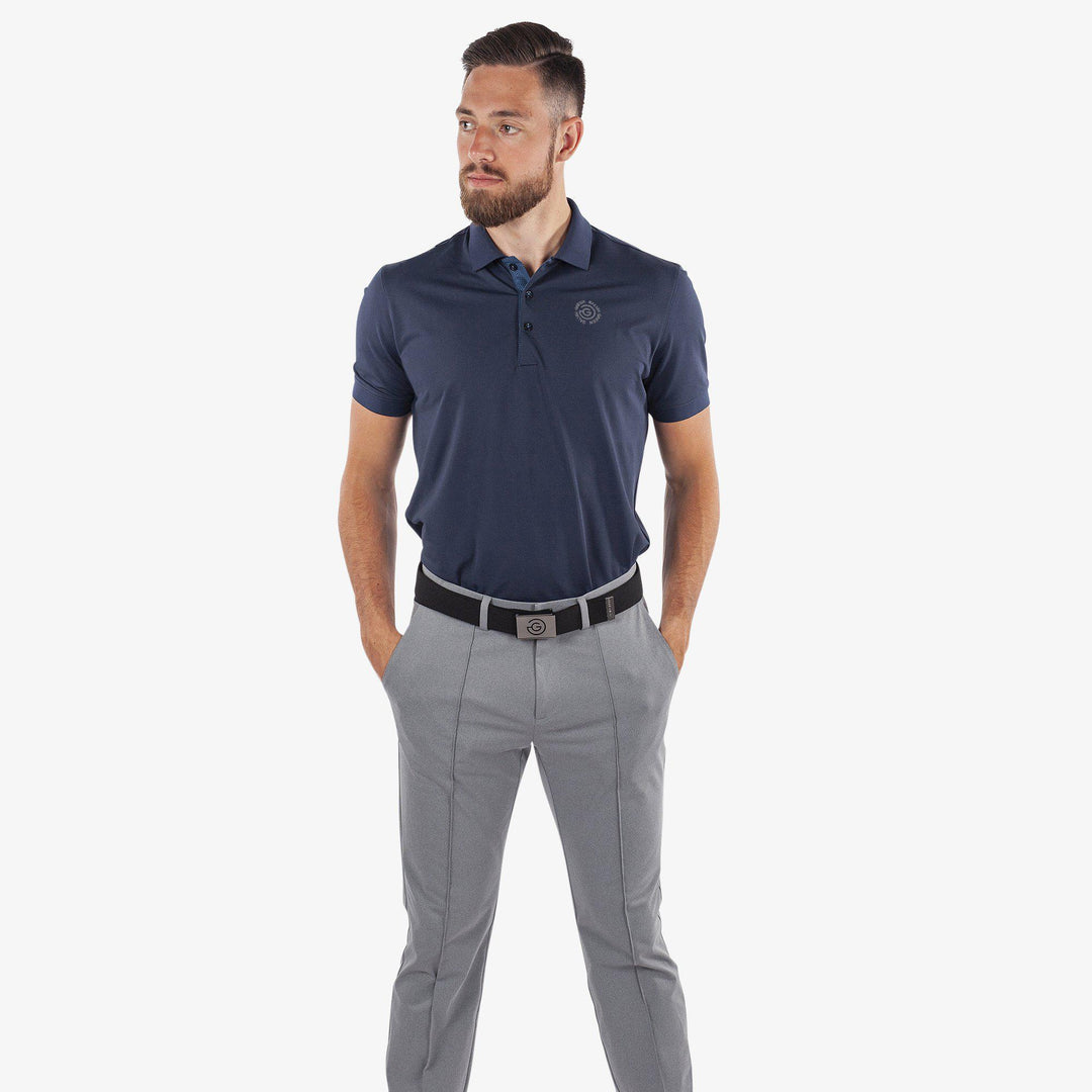 Max Tour is a Breathable short sleeve golf shirt for Men in the color Navy(1)