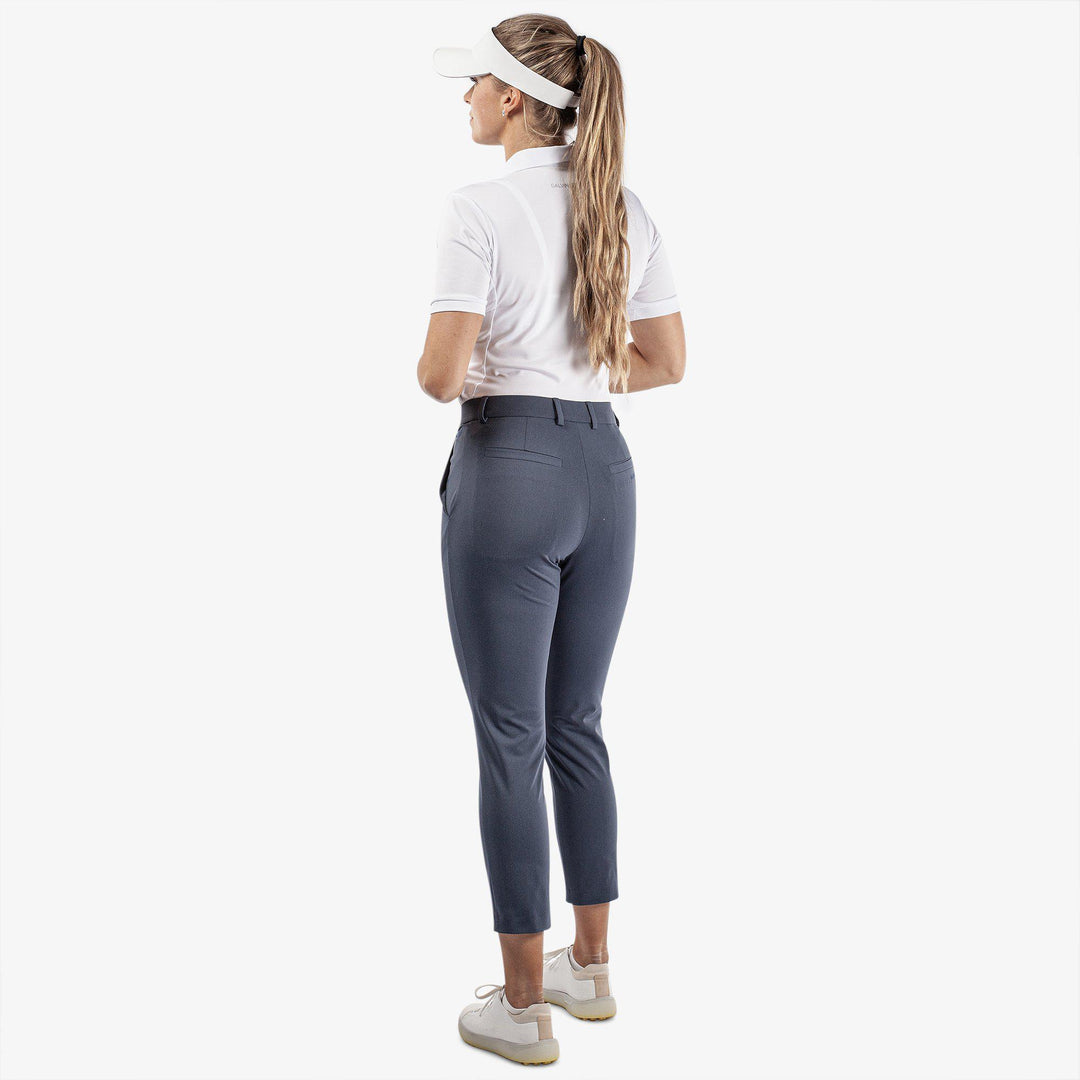 Nora is a Breathable golf pants for Women in the color Navy melange(7)