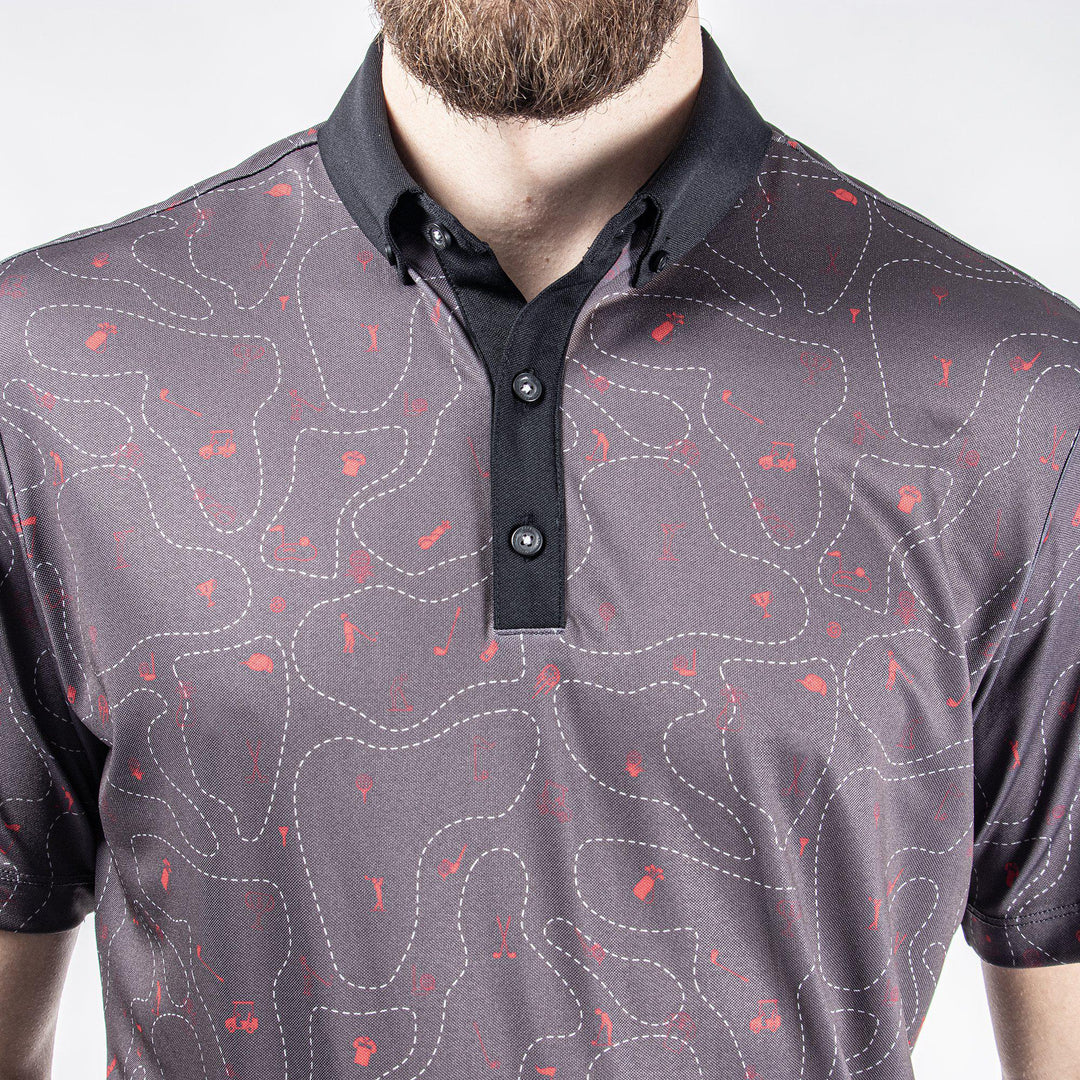 Miro is a Breathable short sleeve shirt for Men in the color Forged Iron(5)