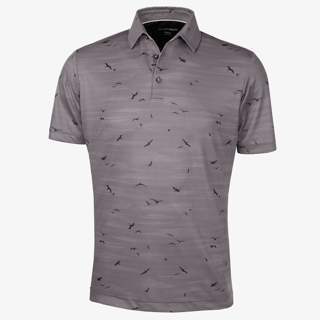Marin is a Breathable short sleeve golf shirt for Men in the color Forged Iron/Black (0)