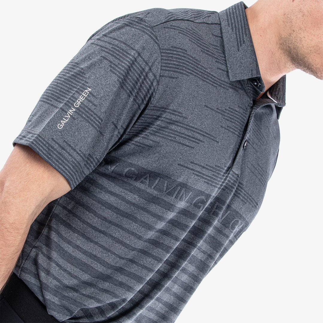 Maximus is a Breathable short sleeve golf shirt for Men in the color Black(3)