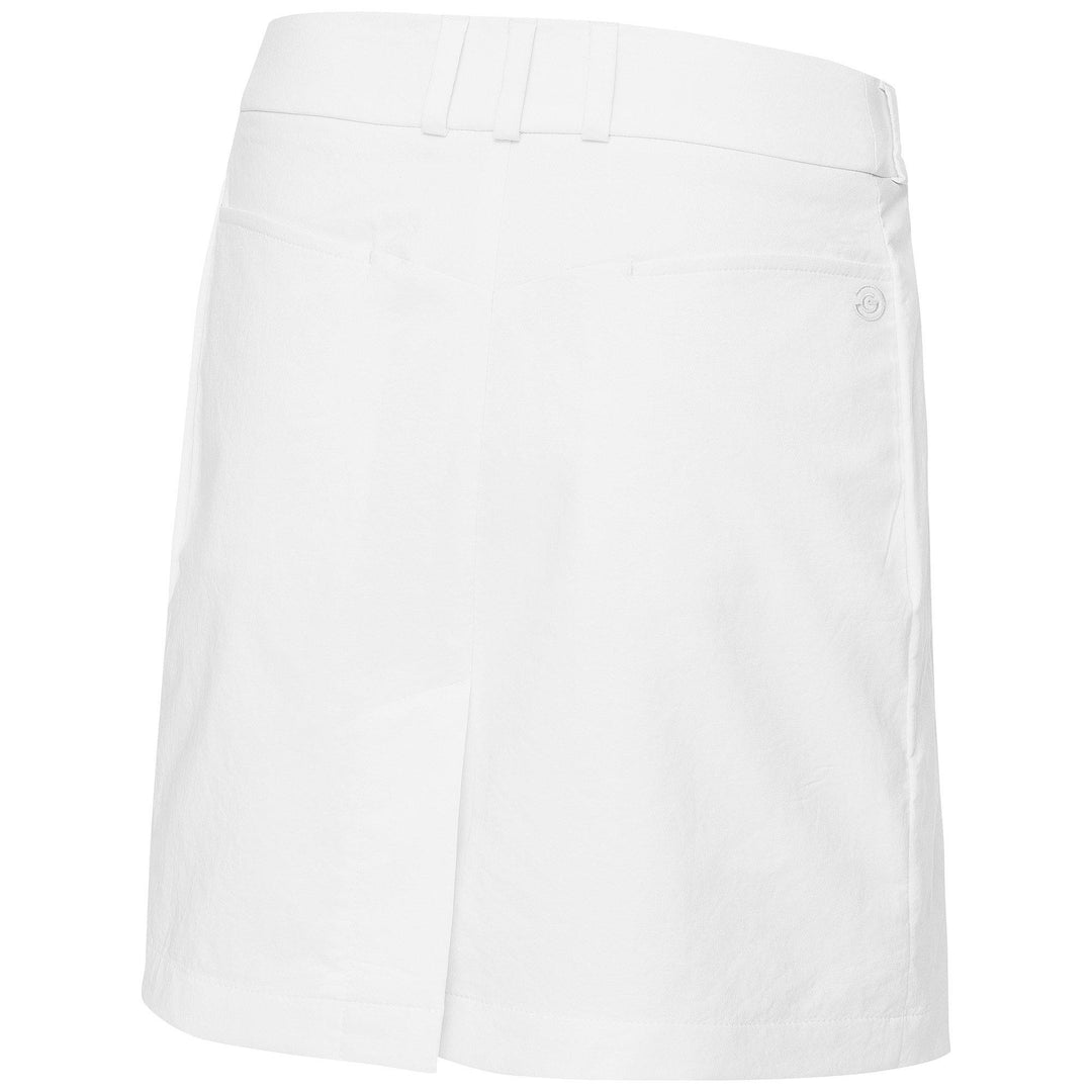 Nikki is a Breathable skirt with inner shorts for Women in the color White(2)