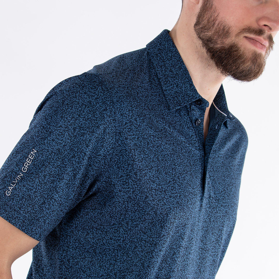 Marco is a Breathable short sleeve shirt for Men in the color Navy(3)