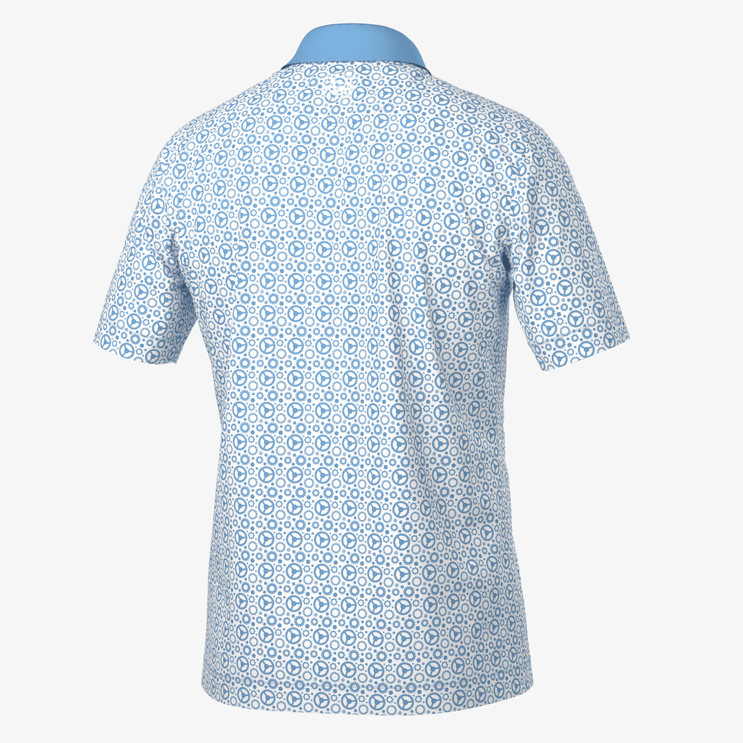 Miracle is a Breathable short sleeve golf shirt for Men in the color Alaskan Blue/White(7)