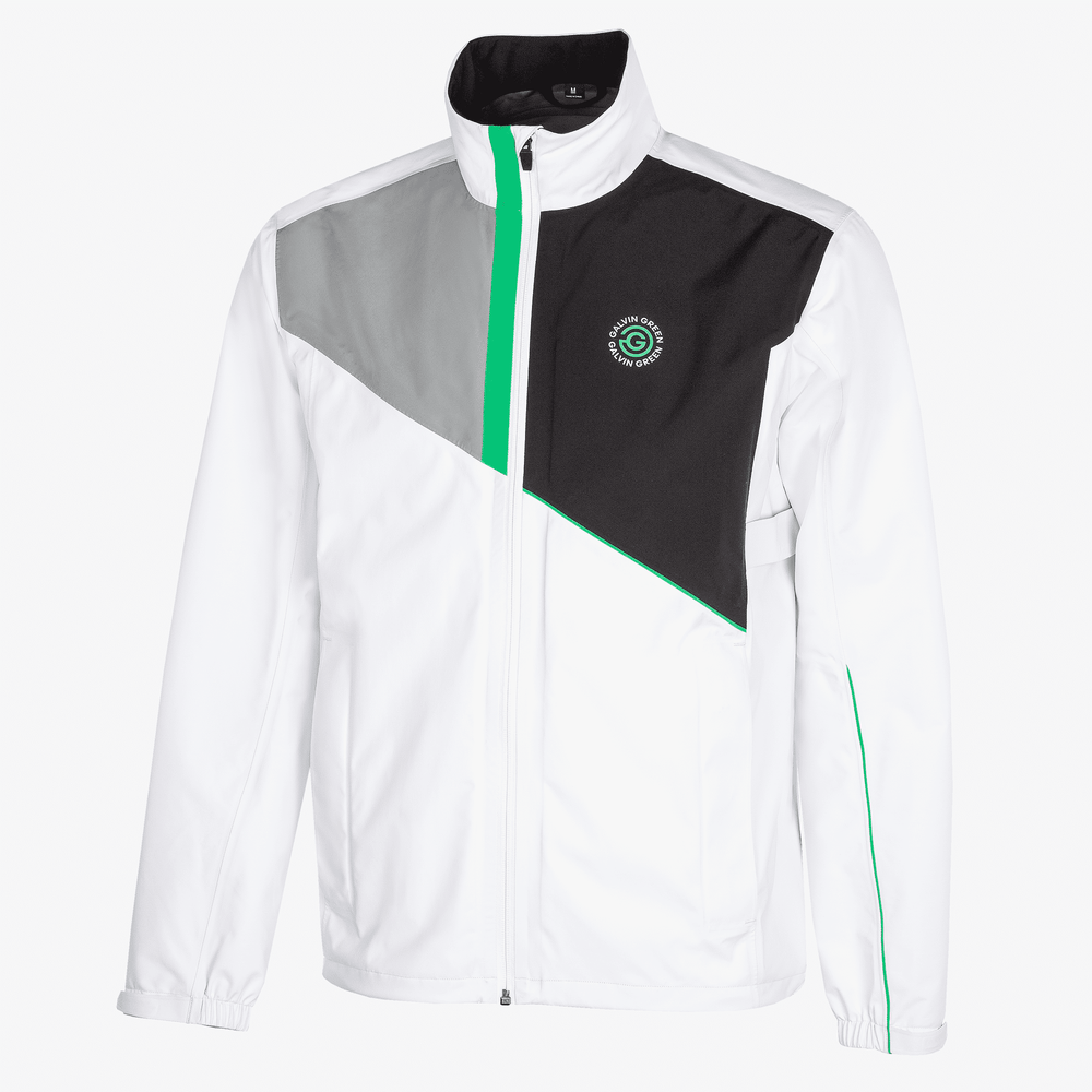 Apollo  is a Waterproof jacket for Men in the color White/Black/Green(0)