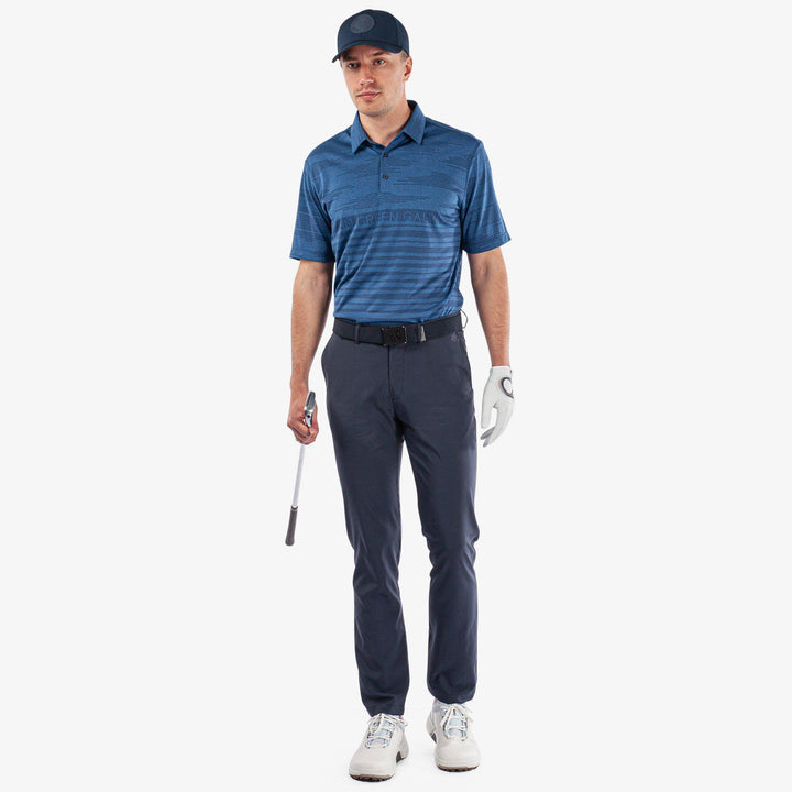 Maximus is a Breathable short sleeve golf shirt for Men in the color Blue/Navy(2)