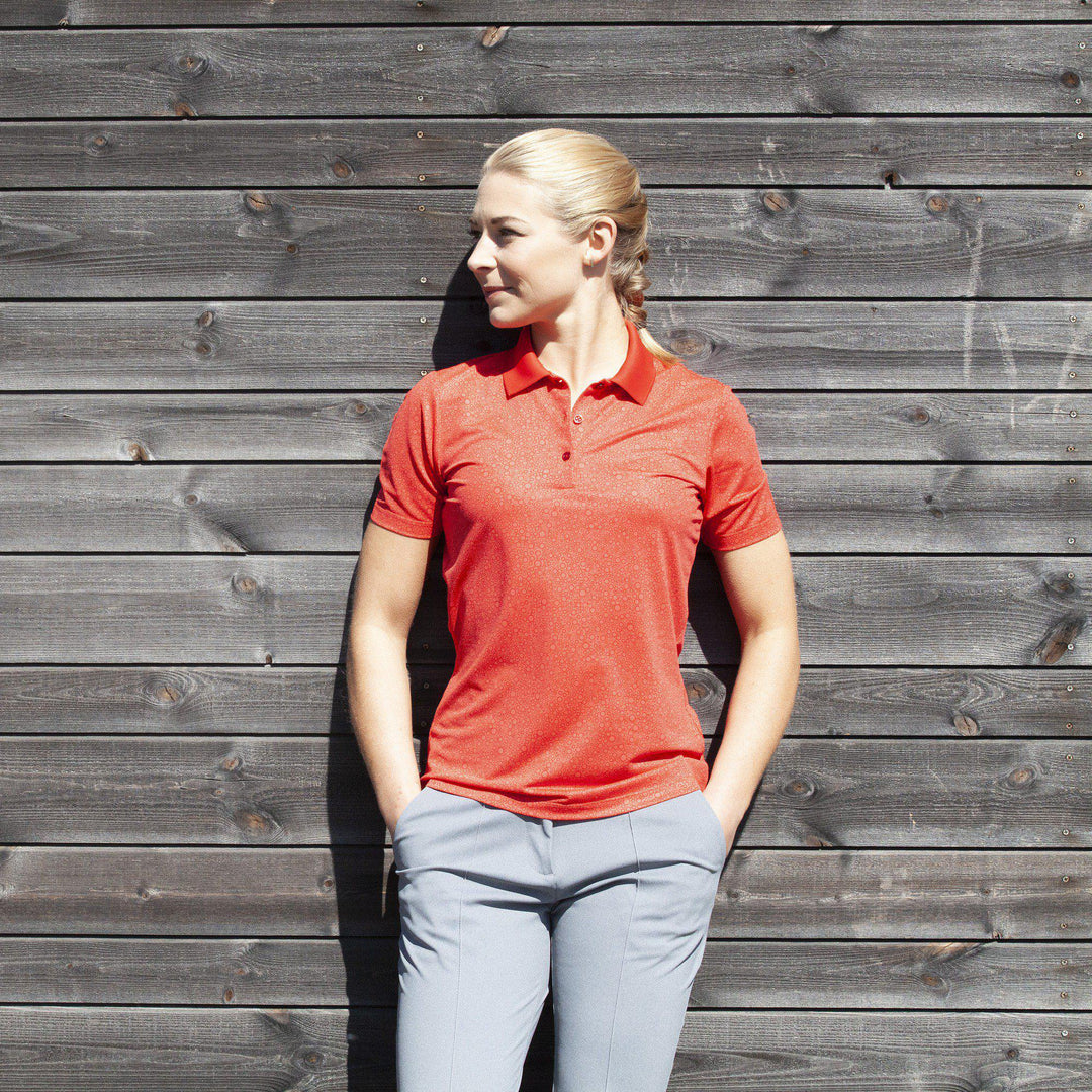 Madelene is a Breathable short sleeve shirt for Women in the color Red(6)