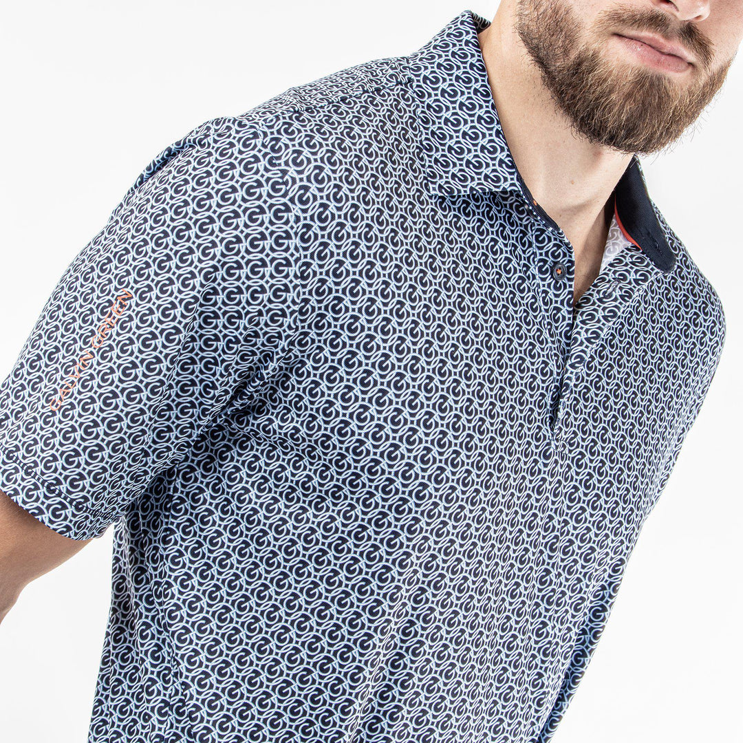 Mauro is a Breathable short sleeve shirt for Men in the color Navy(3)