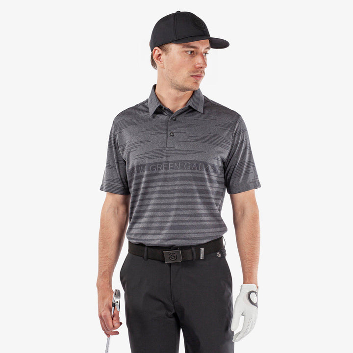 Maximus is a Breathable short sleeve golf shirt for Men in the color Black(1)