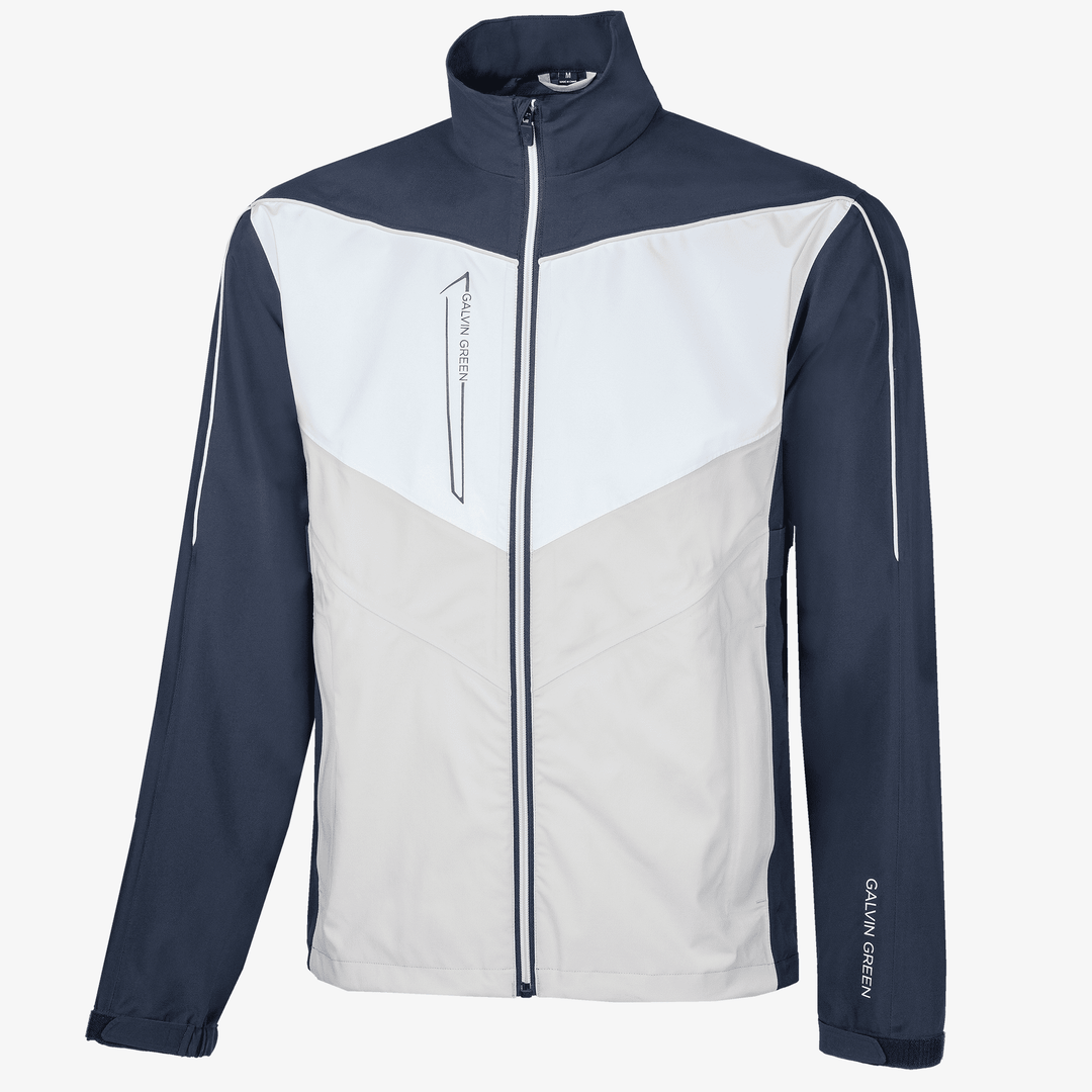 Armstrong is a Waterproof jacket for  in the color Navy/Cool Grey/White(0)